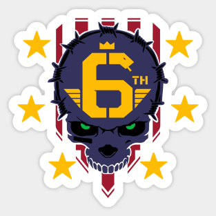 Sixth Street Logo (Cyberpunk Gang) Sticker